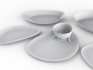 Biodegradable plate set